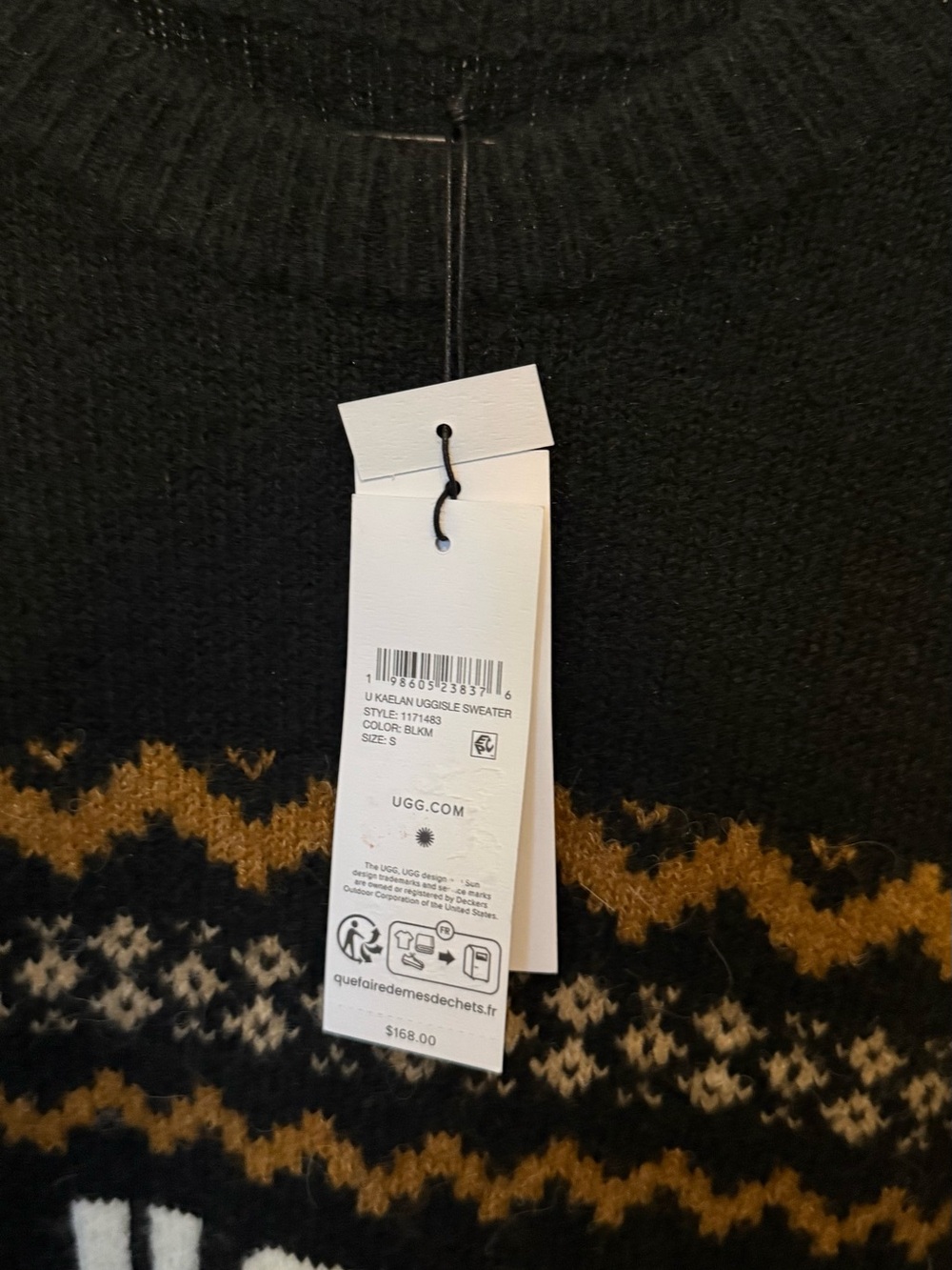 NWT Ugg Kaelan UggIsle Sweater Black - Picture 2 of 5